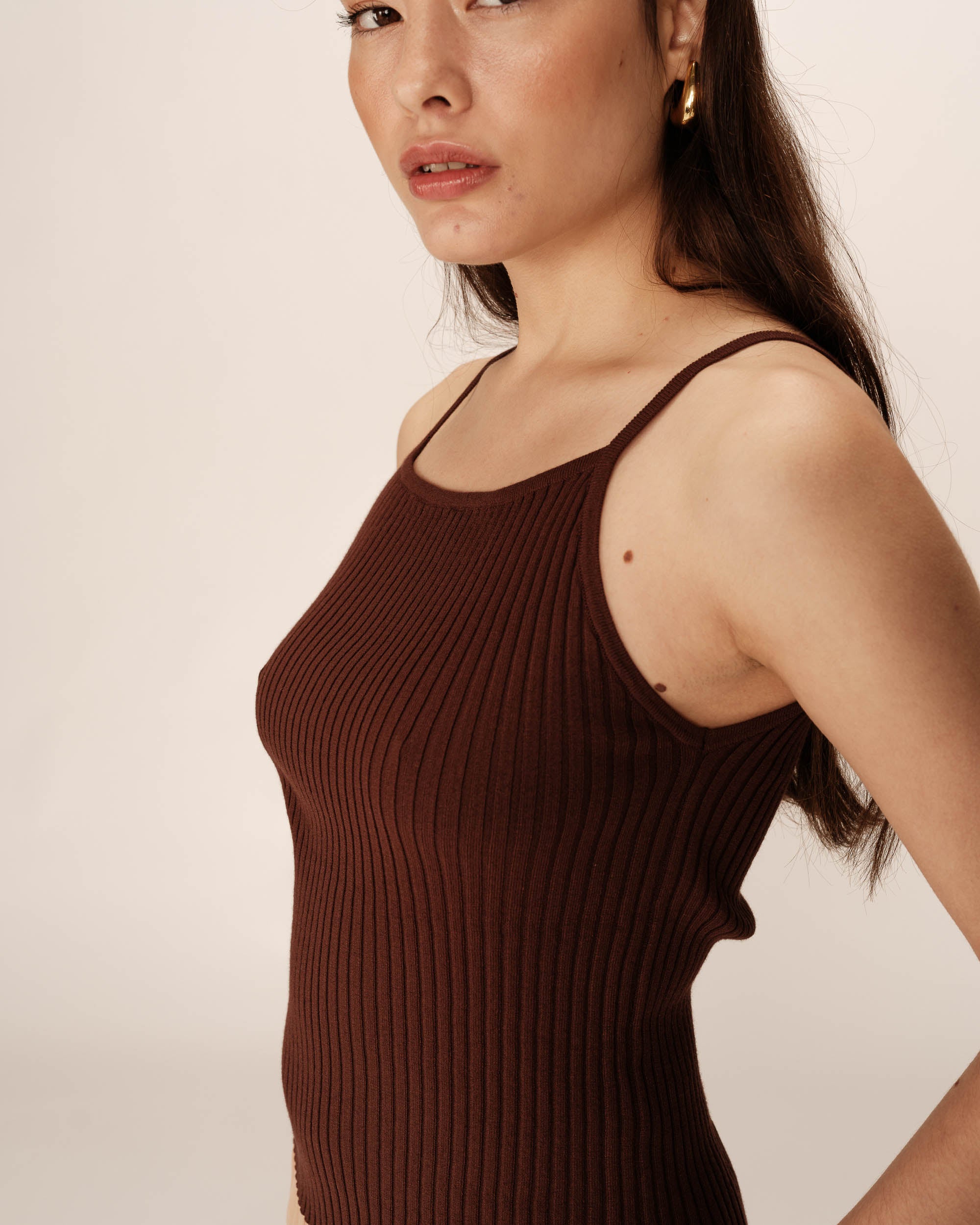 Fitted knit top chocolatee Pablo_12872