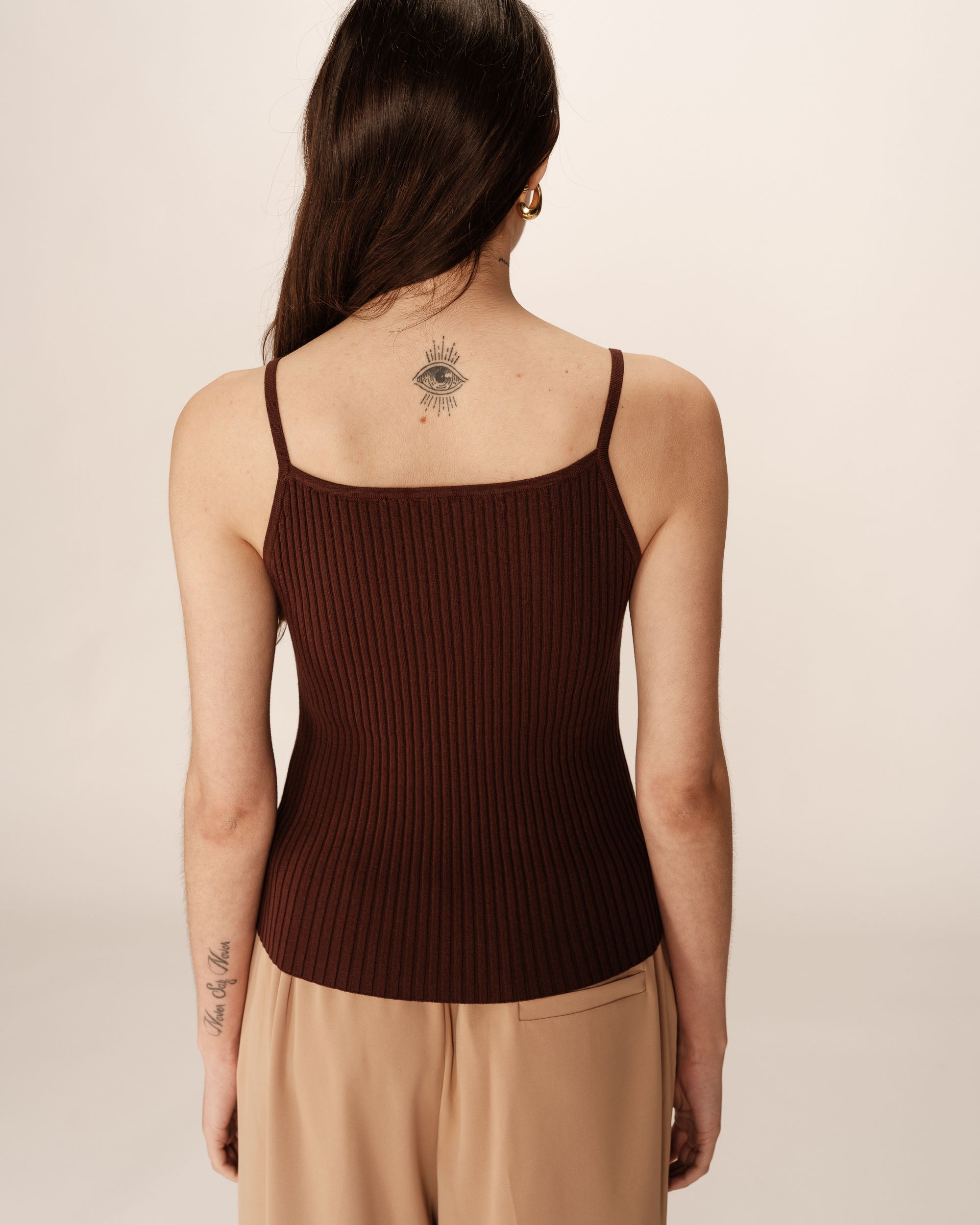 Fitted knit top chocolatee Pablo_12872