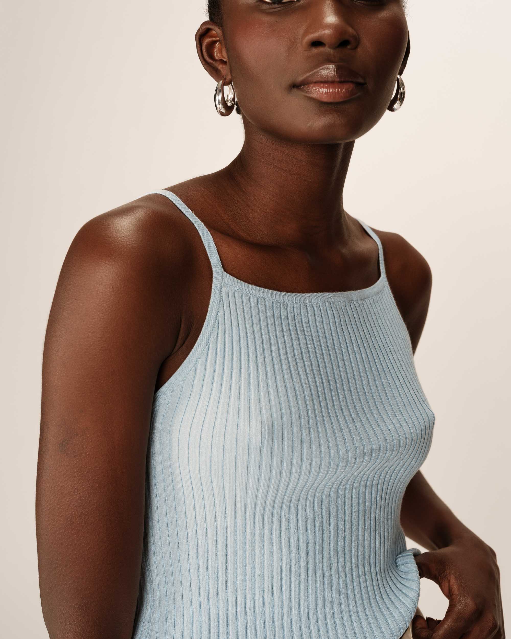 Fitted knit top sky Pablo_12872