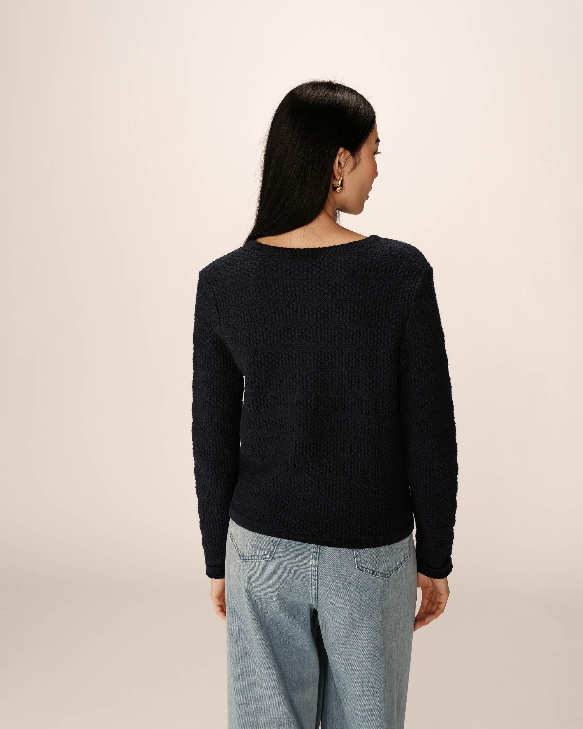 Knit cardigan navy Paca