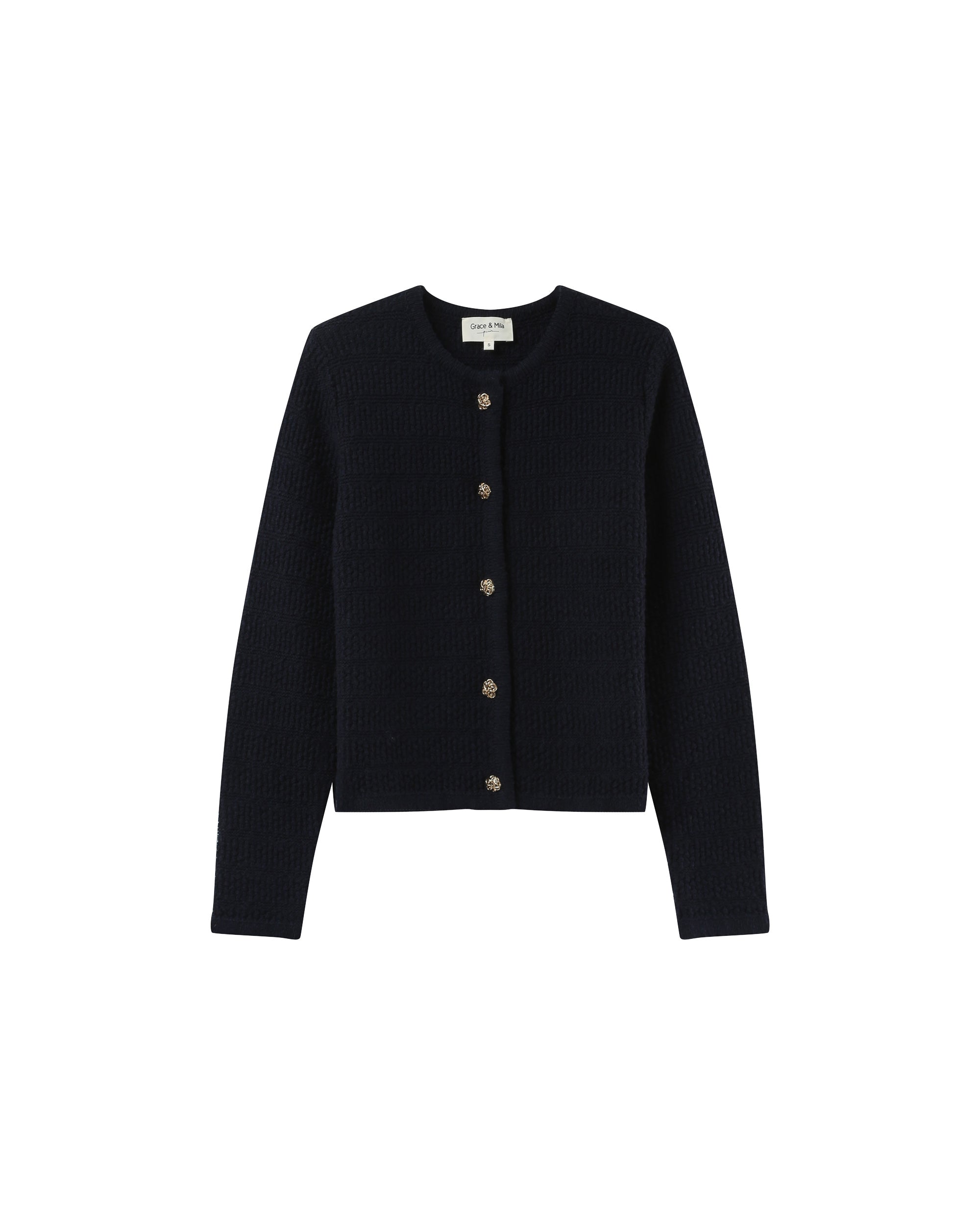 Knit cardigan navy Paca