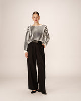 Striped sweater ecru Pachamama_12897