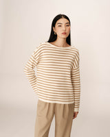 Striped sweater gold Pachamama_12897