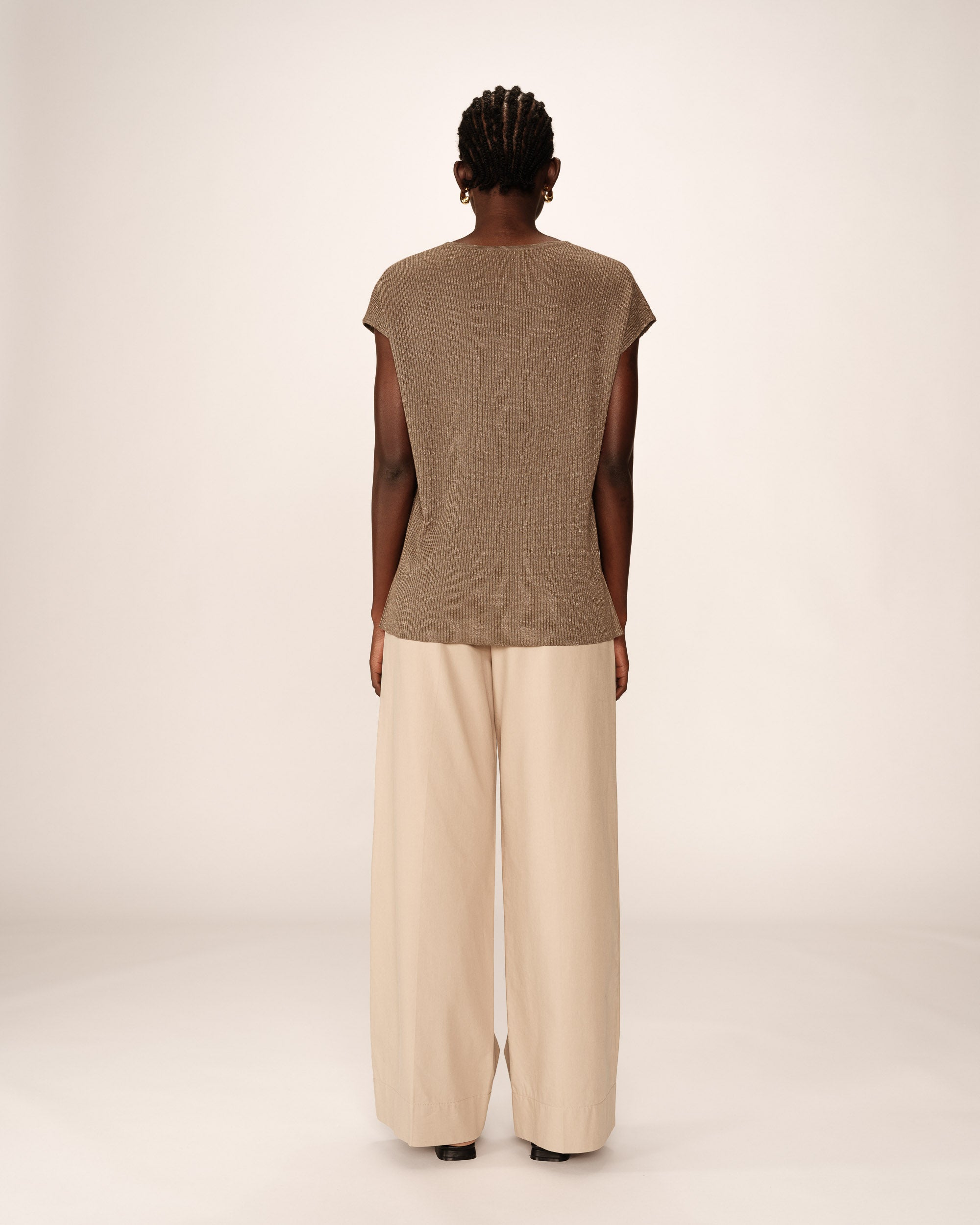 Lurex sweater khaki Pacino_12876