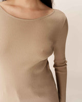 Fine knit sweater beige Pacome_12868