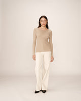 Fine knit sweater beige Pacome_12868