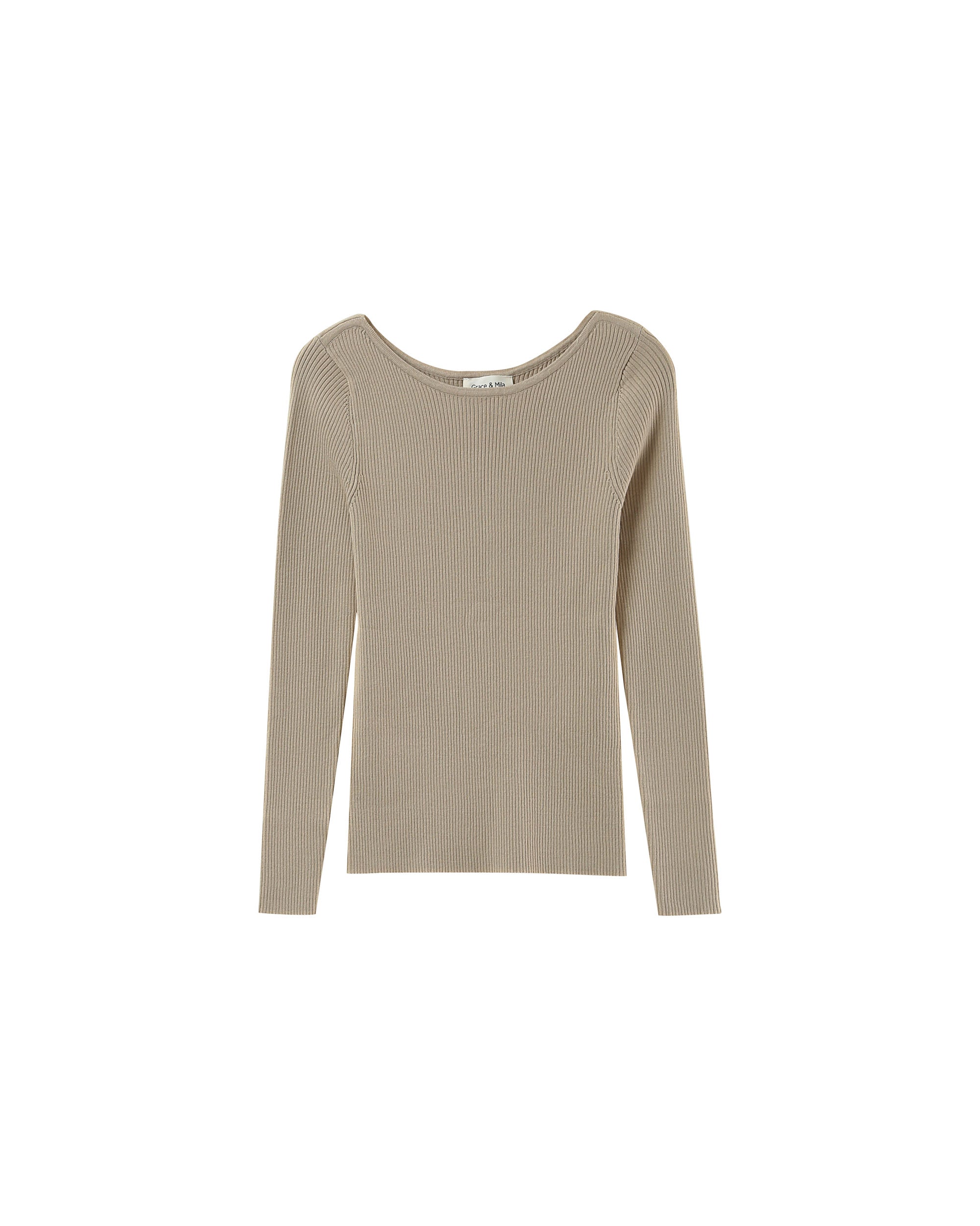Fine knit sweater beige Pacome_12868