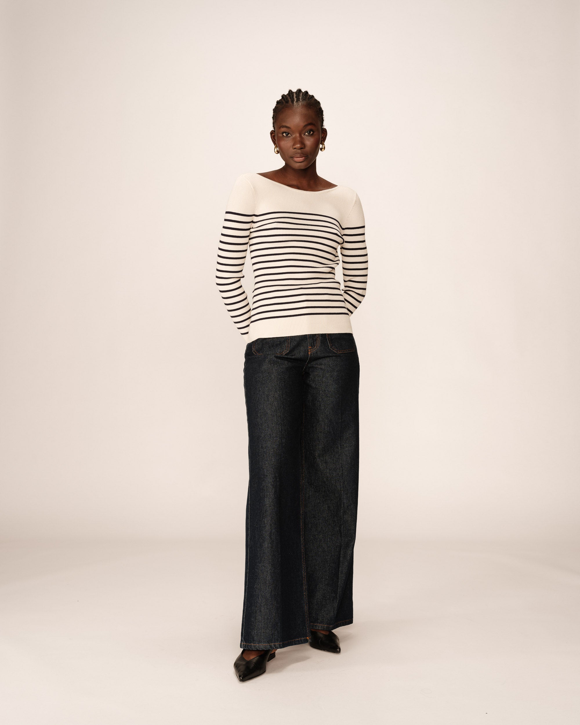 Fine knit sweater navy Pacome_12868