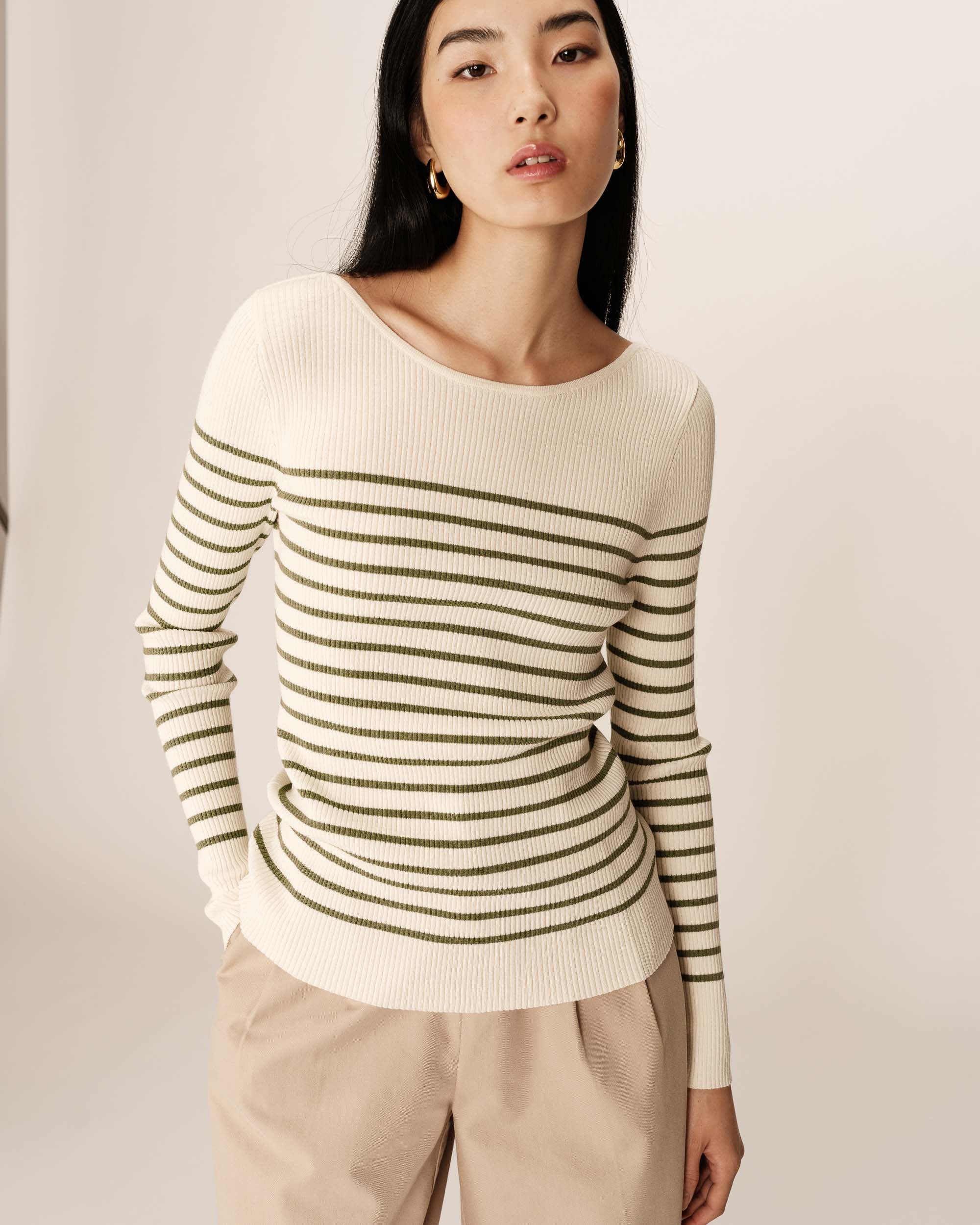 Fine knit sweater green Pacome_12868