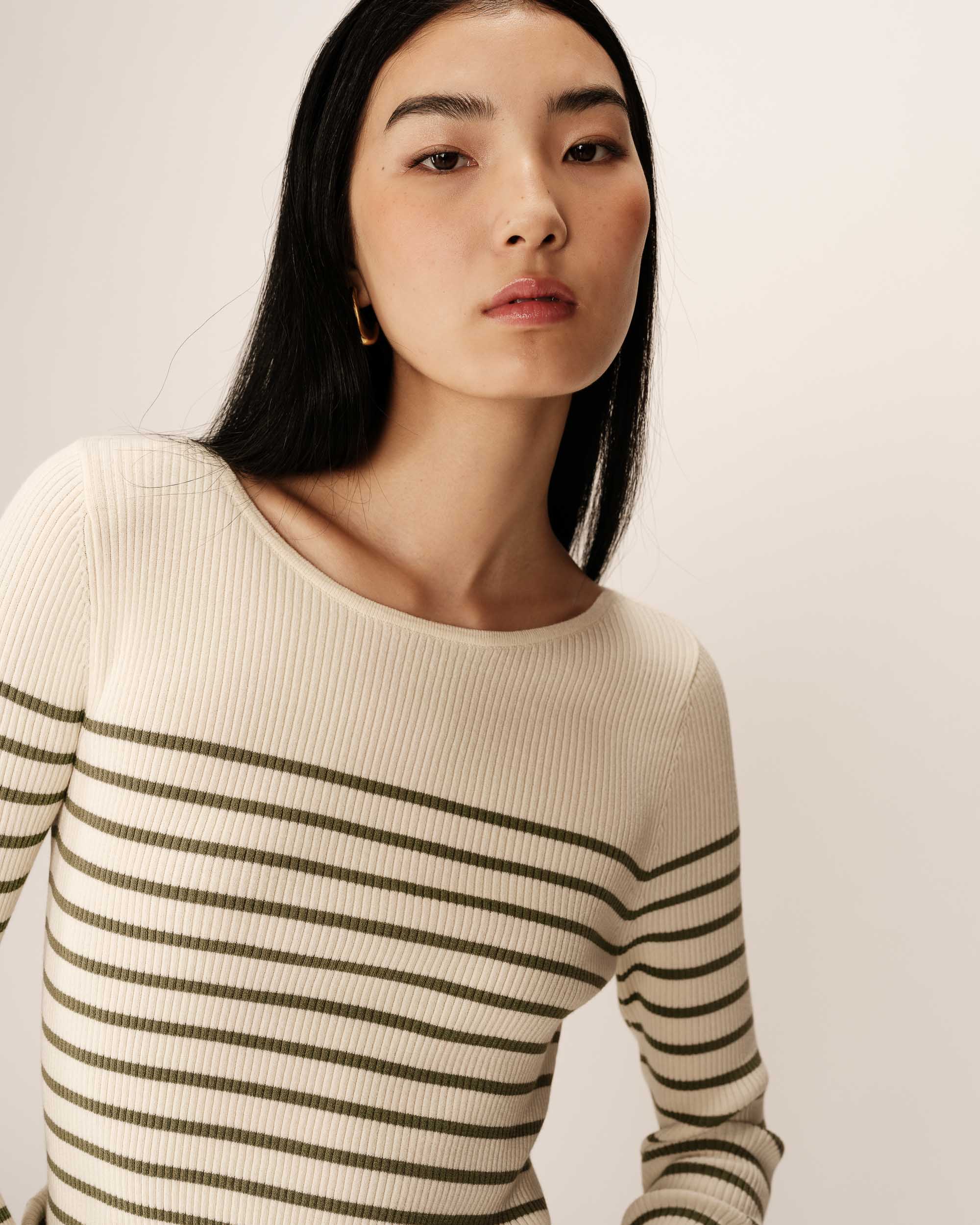 Fine knit sweater green Pacome_12868