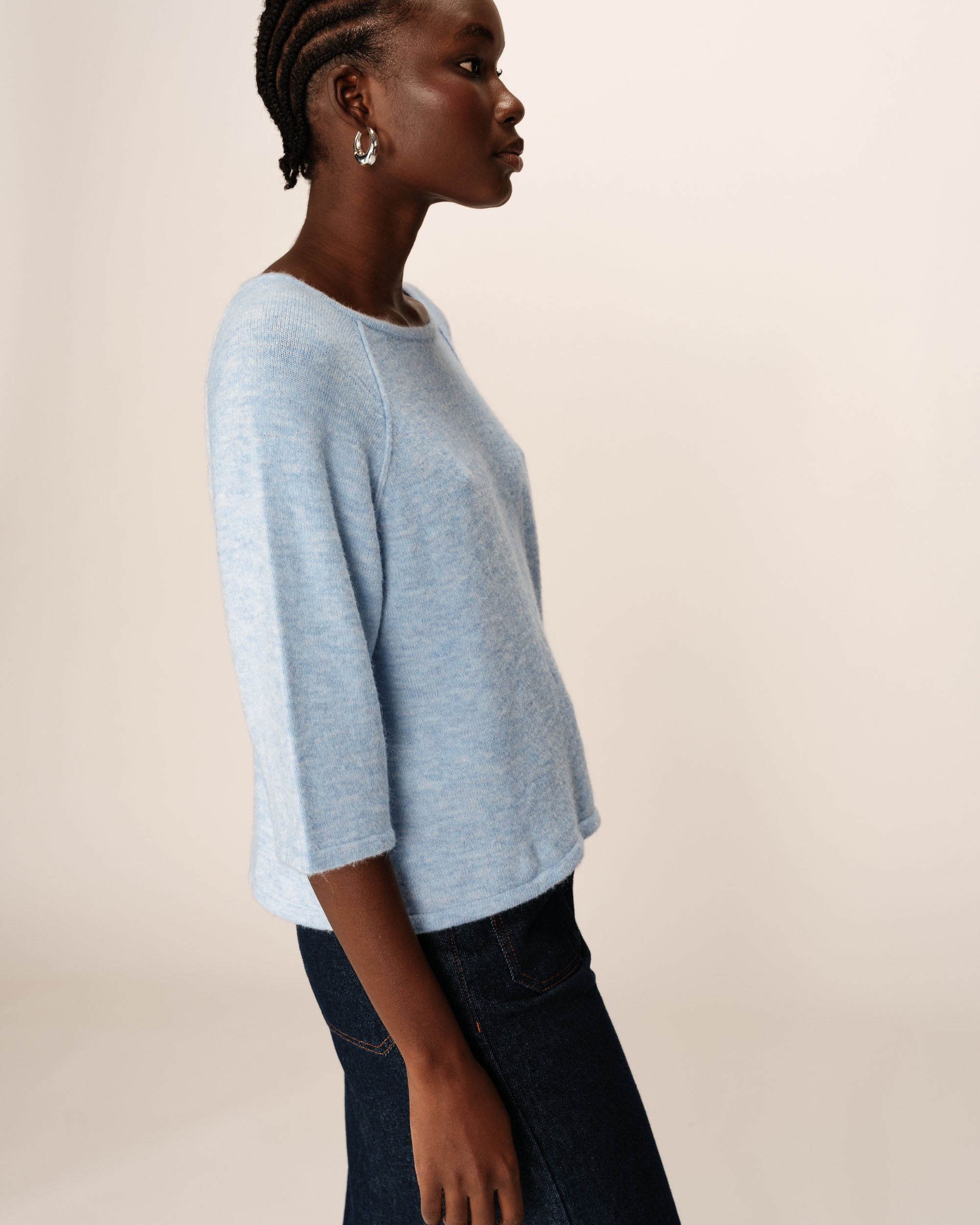 Wool and mohair sweater sky Paco_13165