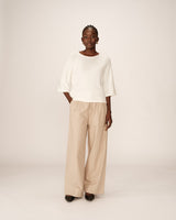 Wool and mohair sweater ecru Paco_13165