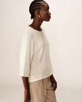 Wool and mohair sweater ecru Paco_13165