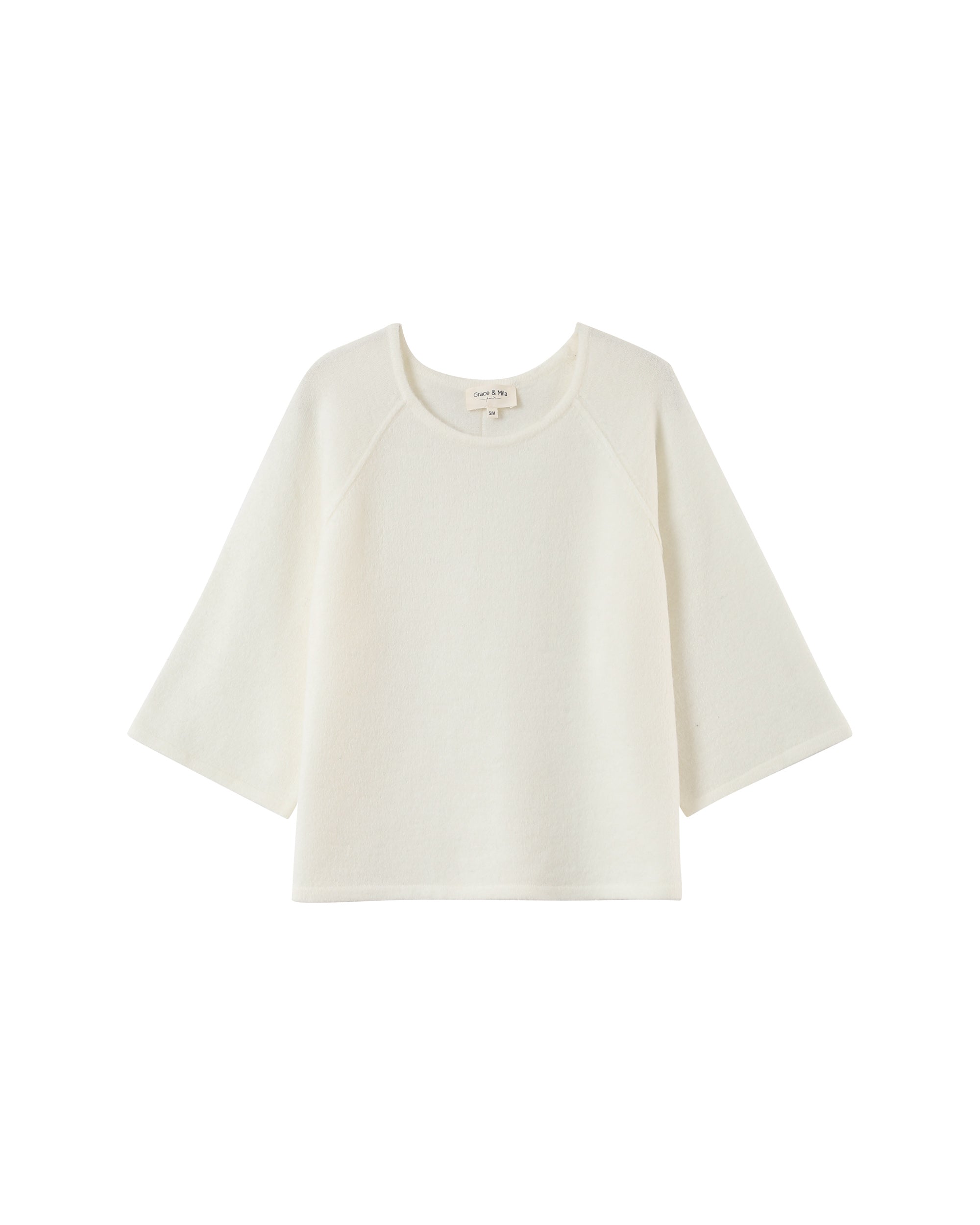 Wool and mohair sweater ecru Paco_13165