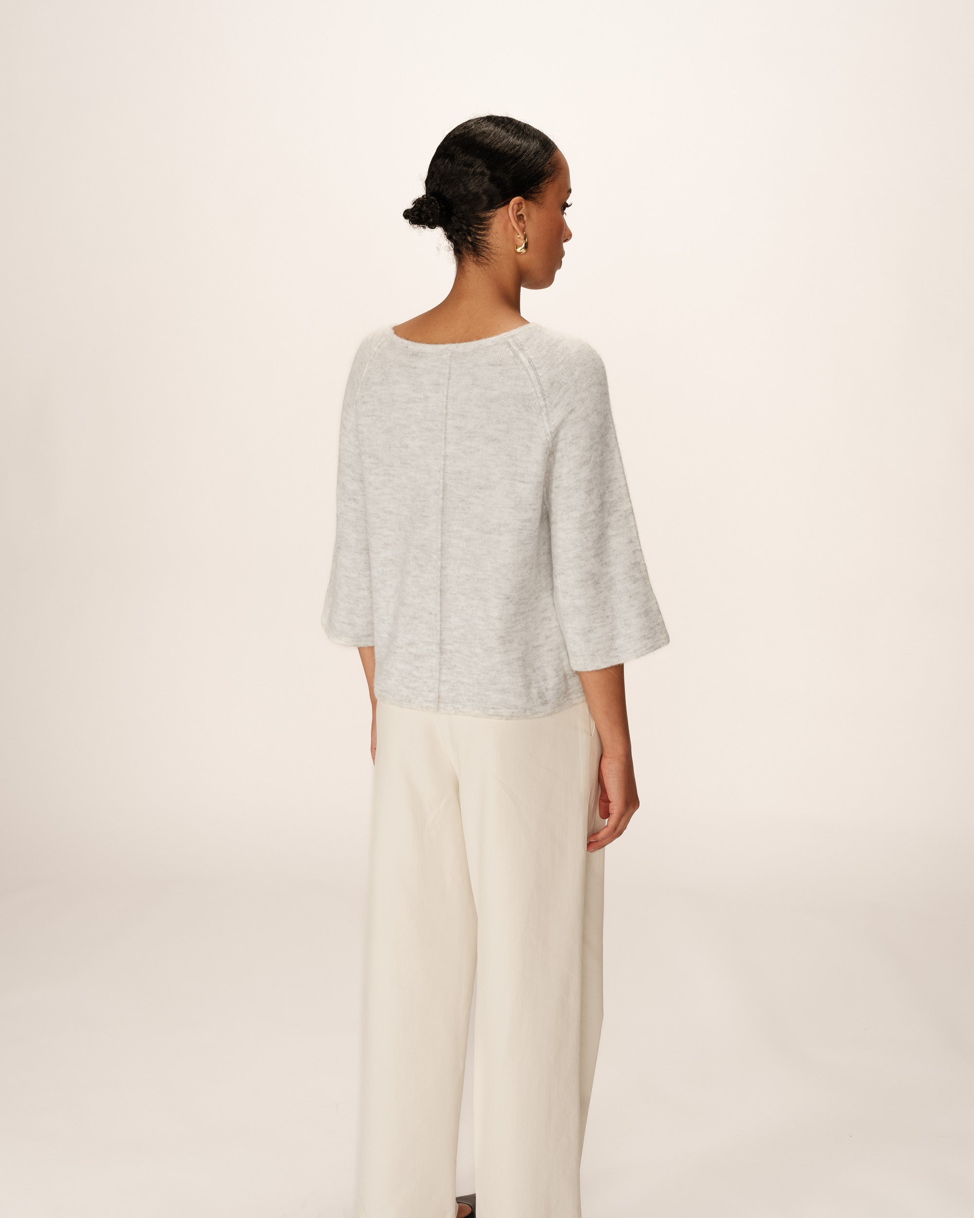 Wool and mohair sweater gray Paco_13165