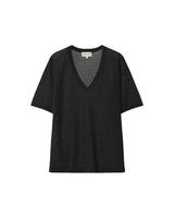 Fine knit v-neck top anthracite Padoue_12892