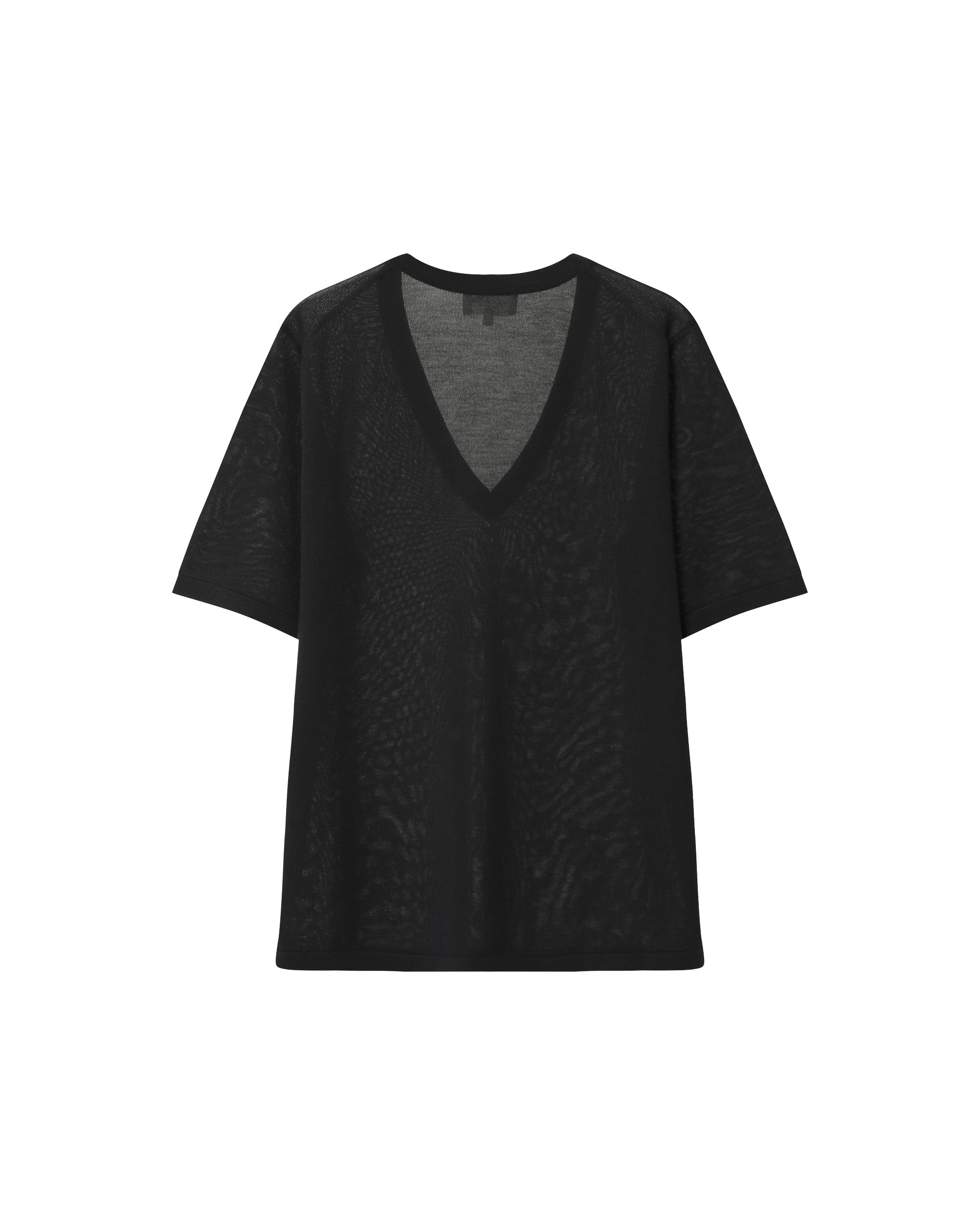 Fine knit v-neck top anthracite Padoue_12892