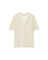 Fine knit v-neck top beige Padoue_12892