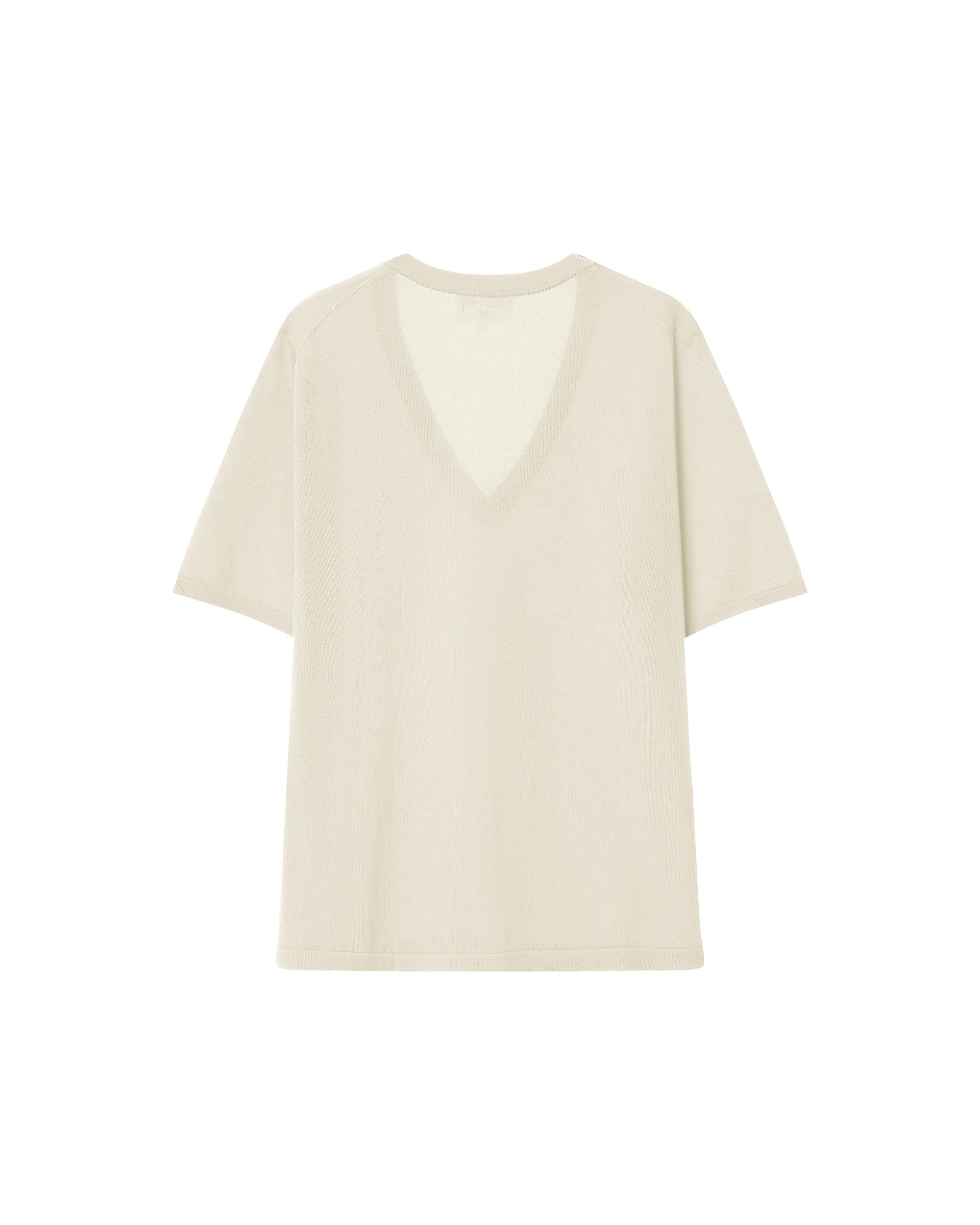 Fine knit v-neck top beige Padoue_12892
