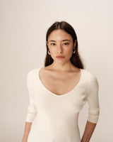 3/4 sleeve sweater ecru Paige_12867