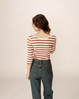 3/4 sleeve sweater terracotta Paige_12867