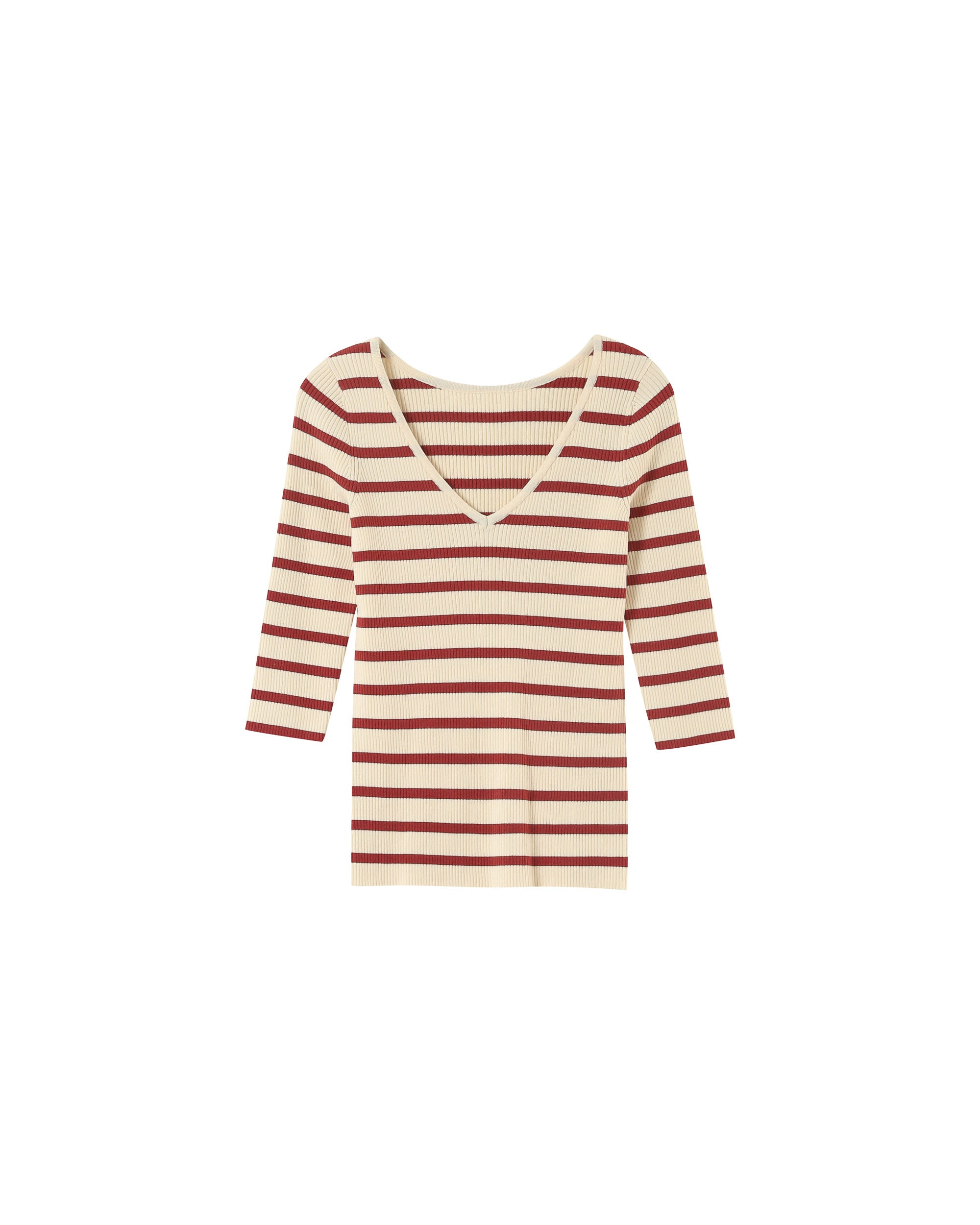 3/4 sleeve sweater terracotta Paige_12867