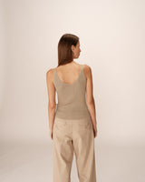 Top ajusté en lurex or Paillette