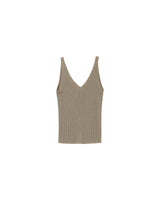 Top ajusté en lurex or Paillette