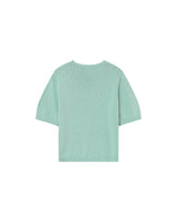 Straight knit sweater aqua Palermo_13177