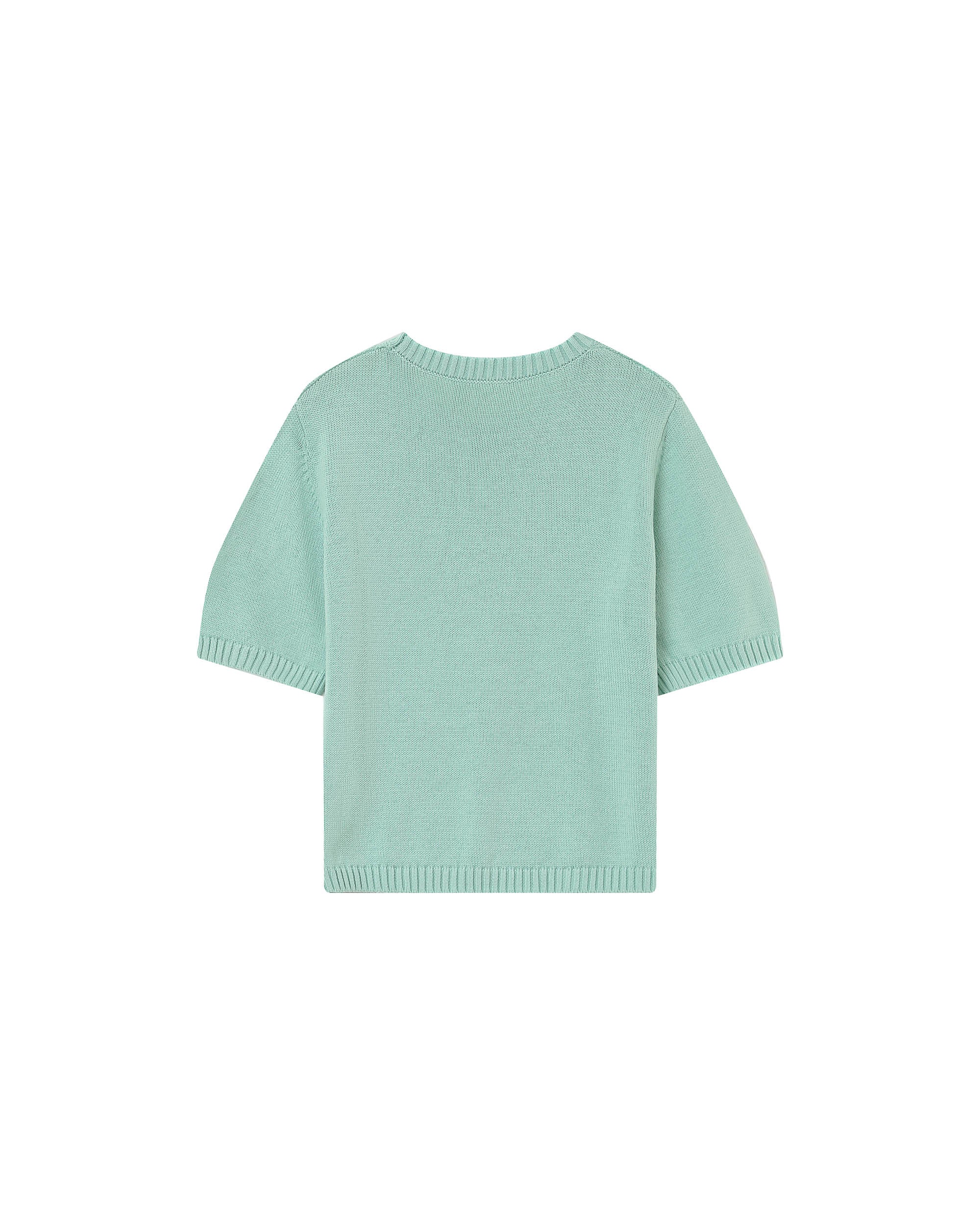 Straight knit sweater aqua Palermo_13177