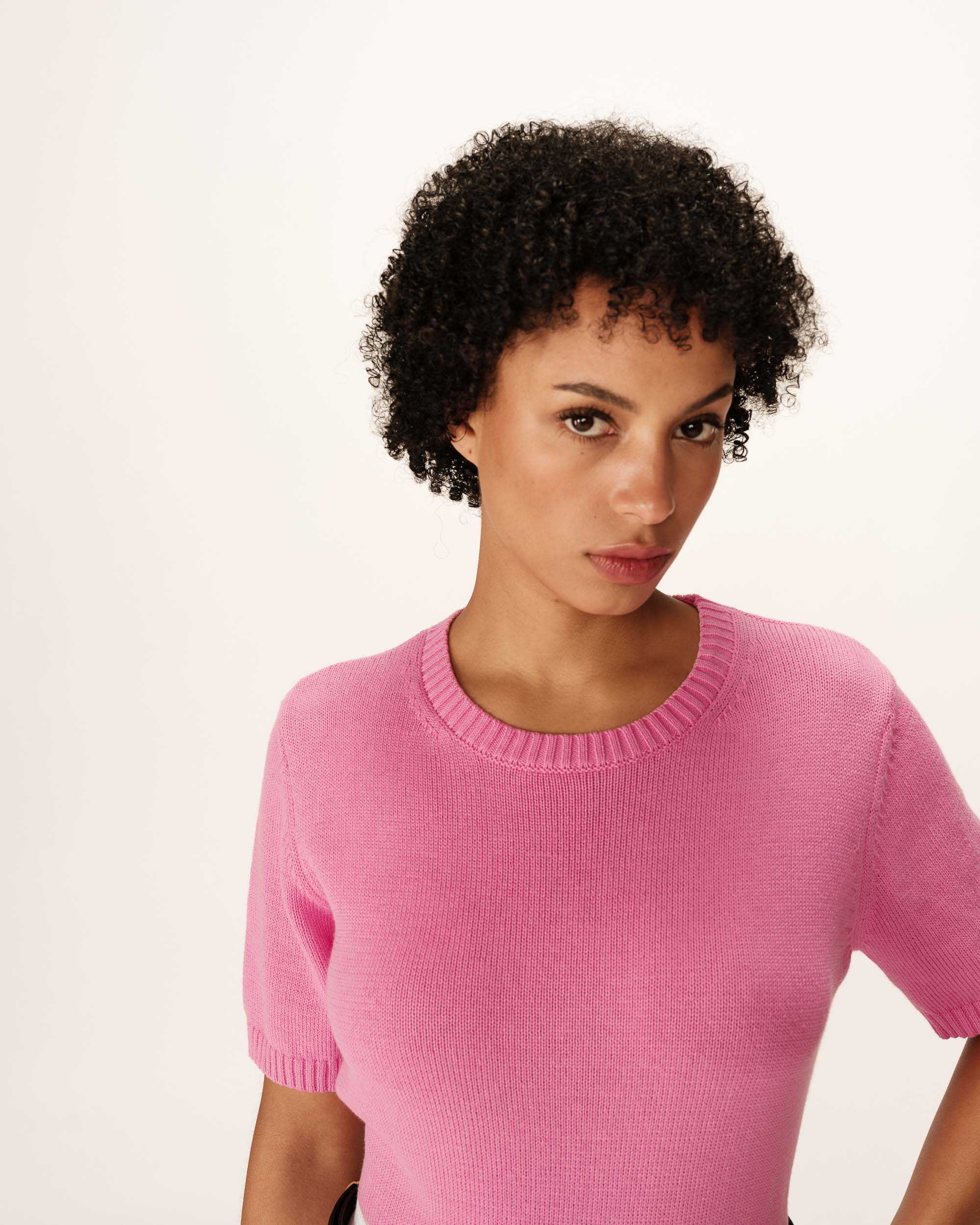 Straight knit sweater pink Palermo_13177