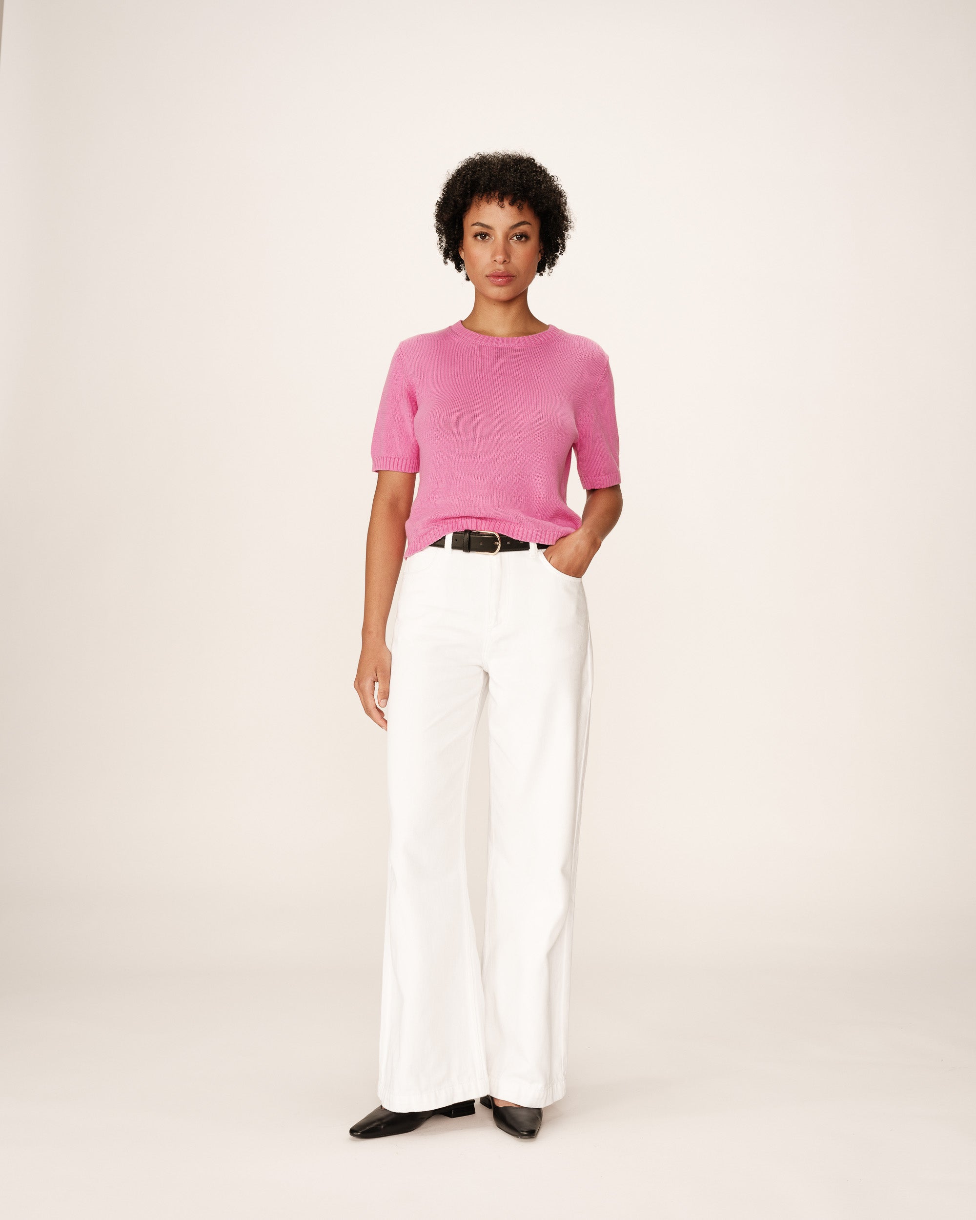 Straight knit sweater pink Palermo_13177