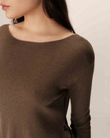 Tie-detail sweater khaki Palmer_12878
