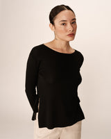 Tie-detail sweater black Palmer_12878