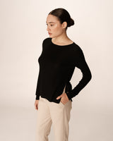 Tie-detail sweater black Palmer_12878