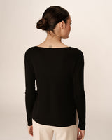 Tie-detail sweater black Palmer_12878