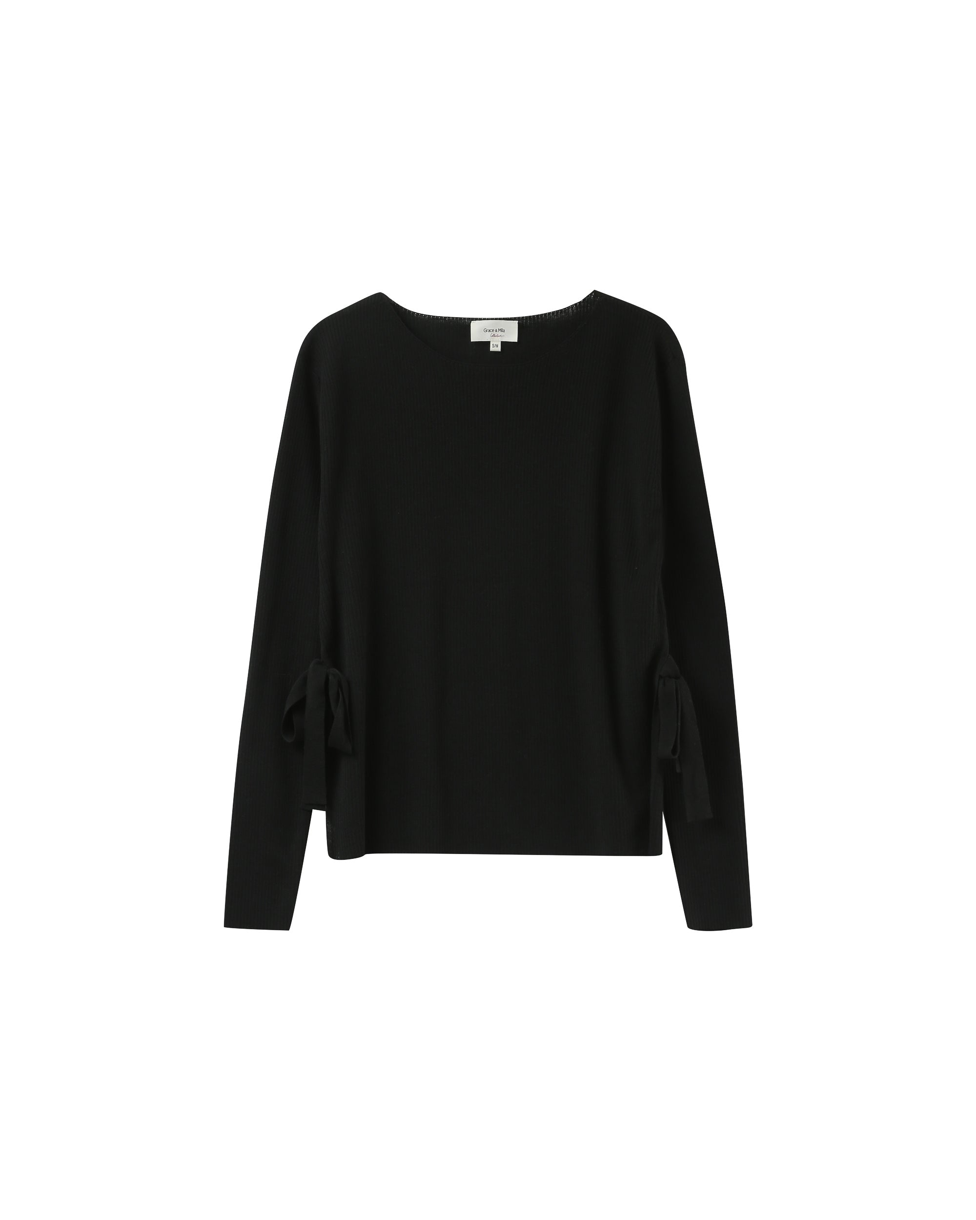Tie-detail sweater black Palmer_12878