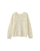 Oversized patterned sweater beige Paloma_13000