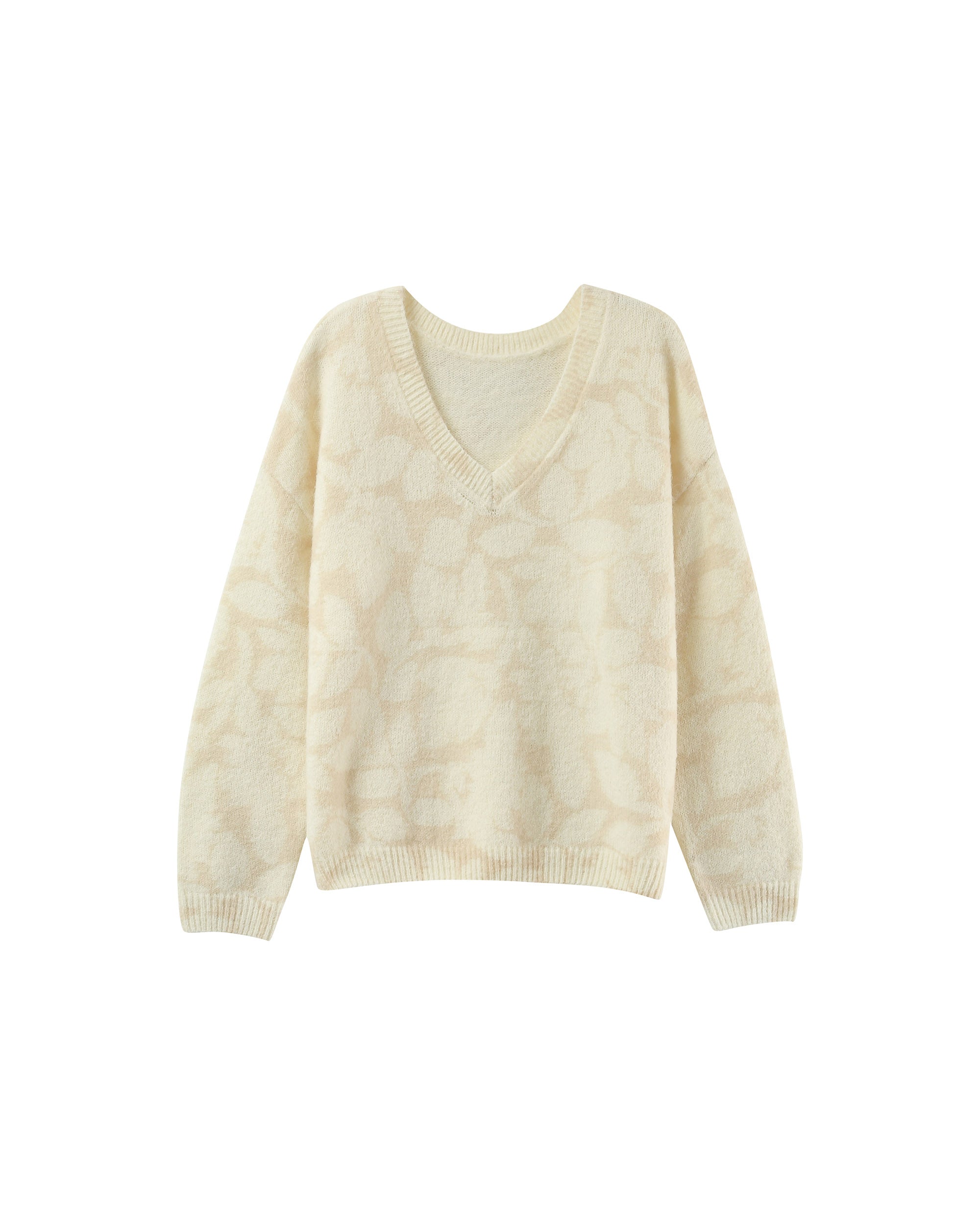 Oversized patterned sweater beige Paloma_13000