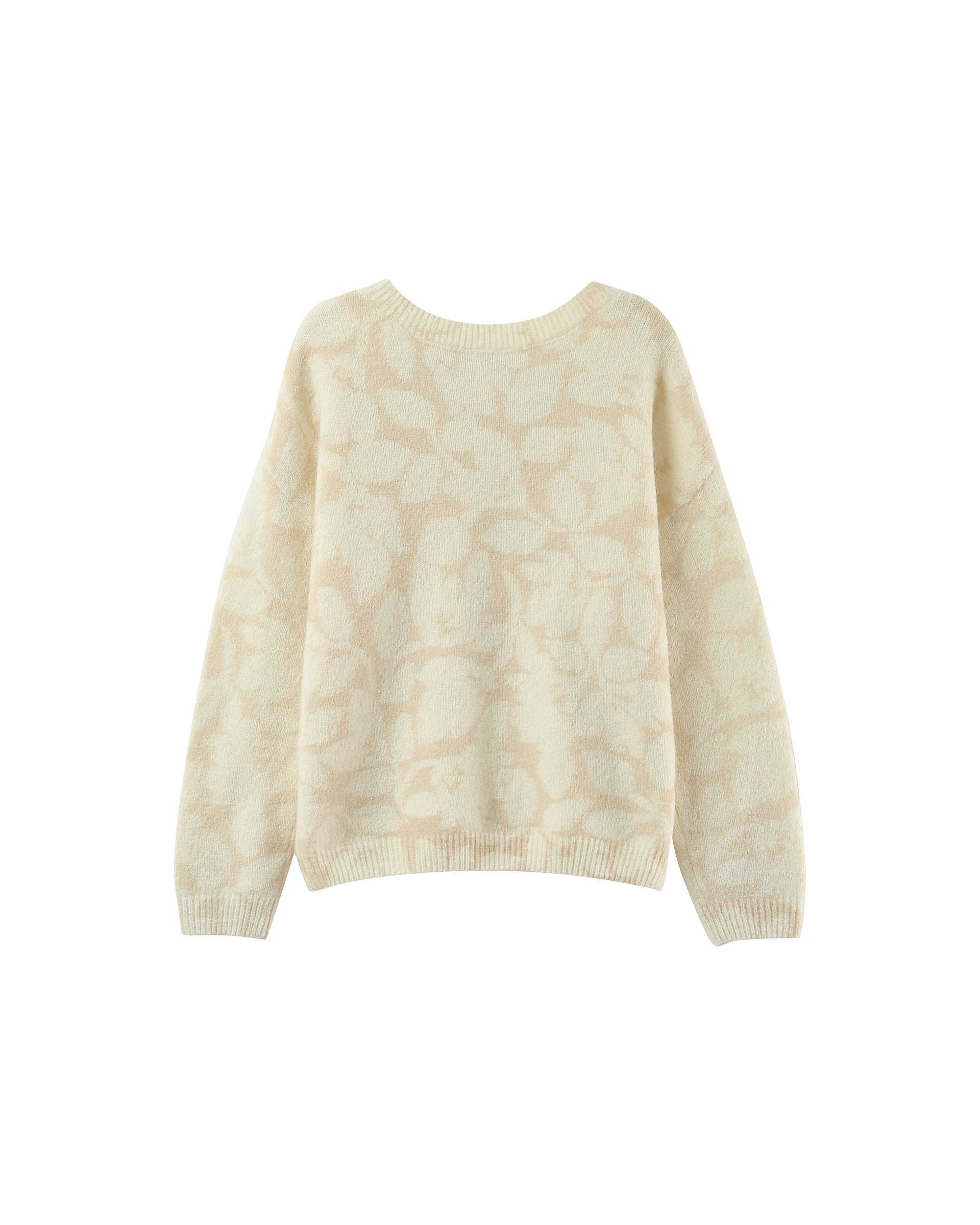 Oversized patterned sweater beige Paloma_13000