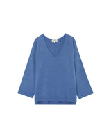 3/4 sleeve sweater blue Paltrow_12902