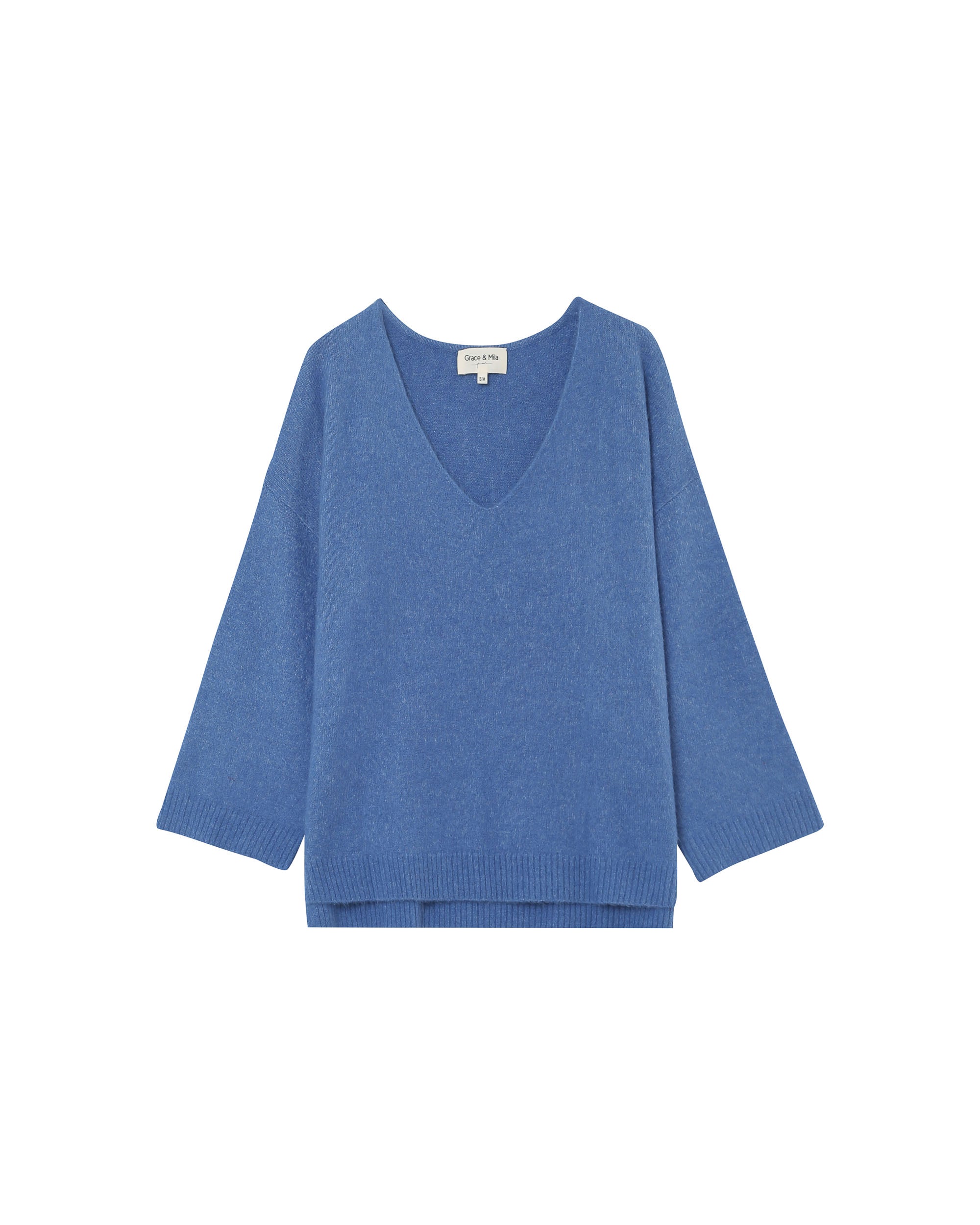 3/4 sleeve sweater blue Paltrow_12902