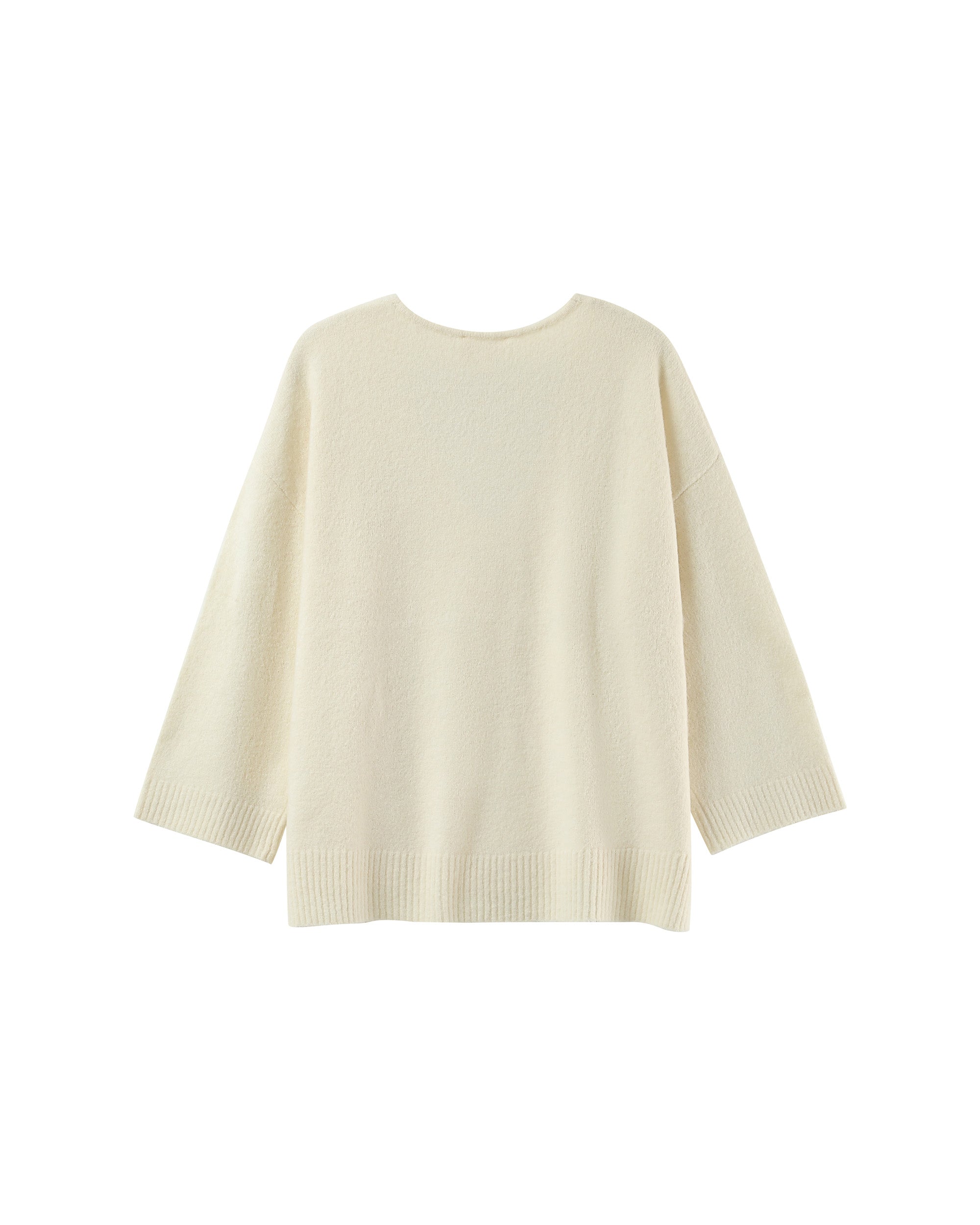 3/4 sleeve sweater ecru Paltrow_12902