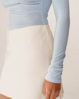 Short a-line skirt ecru Pamela_12906