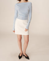 Short a-line skirt ecru Pamela_12906
