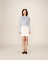 Short a-line skirt ecru Pamela_12906