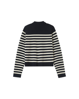 CARDIGAN RAYURES MARINE PAM