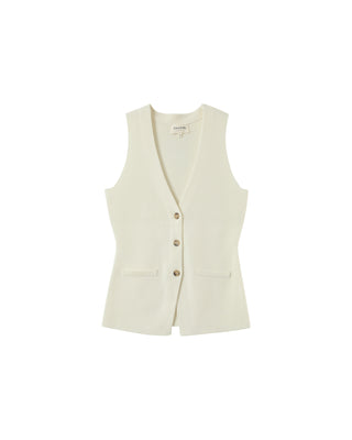 GILET ECRU PANAMA
