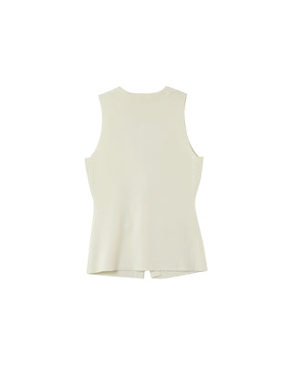 GILET ECRU PANAMA