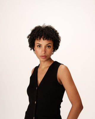 GILET NOIR PANAMA